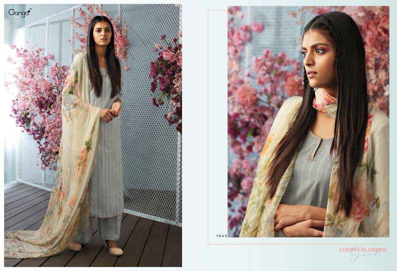 Cherry Blossom By Ganga Wholesale Cotton Suit Cherry Blossom By Ganga Wholesale Cotton Suit